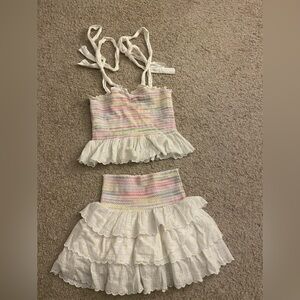 RARE/VERY HARD TO FIND love shack fancy top+skirt